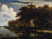 Meindert Hobbema View Along the Amstel USA oil painting artist